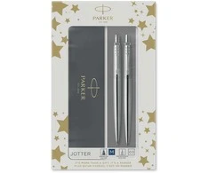 Parker Rinkinys: Automatinis pieštukas + Tušinukas Jotter Stainless Steel CT – 2093256