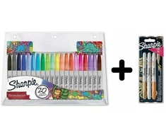 Sharpie Rinkinys: Fine 20 vnt. + Sharpie Metallic