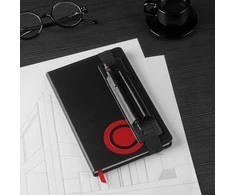 ROtring 600 dovanų rinkinys su minkštu dėklu ir užrašų knygute | Mechaninis pieštukas | Juodas - 2224710