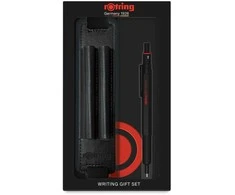 ROtring 600 dovanų rinkinys su minkštu dėklu ir užrašų knygute | Mechaninis pieštukas | Juodas - 2224710