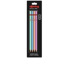 Rotring Core pieštukų rinkinys rožinės, žalios, mėlynos, alyvinės HB spalvos 4 vnt. - 2094214