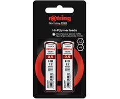 Rotringo grafito rinkinys 0,5 mm - 2 vnt. - 2221256