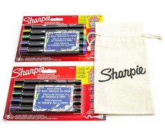 10 spalvų Sharpie akrilo markerių rinkinys su dažymo maišeliu