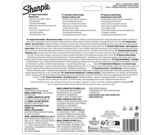„Sharpie“ akriliniai žymekliai, pagrindinės spalvos, 12 vnt. + priedai: knygų žymeklis, maišelis, raktų pakabukas