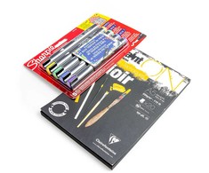 Sharpie akrilinių žymeklių rinkinys 5 spalvų su juodu kortelių bloku