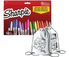 Sharpie Fine 18 spalvų rinkinys su dažų maišeliu