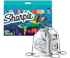 Sharpie Fine 18 spalvų rinkinys su dažų maišeliu