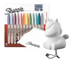 Markeriai Sharpie Fine Permanent Mystic Gems + taupyklė ir spalvinimo maišelis