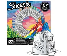 Sharpie Fine Top 27 dalių rinkinys su dažų maišeliu