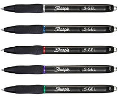 Sharpie S-GEL geliniai tušinukai 8-PACK mėlynos, raudonos, juodos, žalios, violetinės spalvos - 2198778