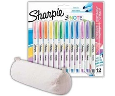 Sharpie spalvotų markerių rinkinys su medvilniniu pieštukų dėklu
