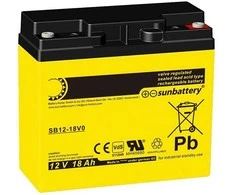 SSB SUN akumuliatorius SB12-18V0 Vds 12V 18Ah AGM nereikalaujantis priežiūros