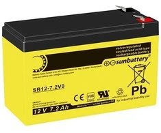 Akumuliatorius SSB SUN Baterija SB 12-7.2V0 Vds 12V 7.2Ah AGM nereikalaujantis priežiūros