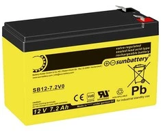 Akumuliatorius SSB SUN Baterija SB 12-7.2V0 Vds 12V 7.2Ah AGM nereikalaujantis priežiūros