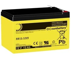 SSB SUN Baterija SB12-12V0 Vds 12 V 12 Ah AGM priežiūros nereikalaujantis akumuliatorius