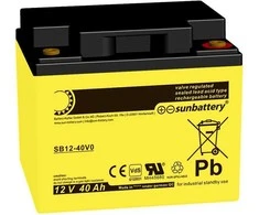 Akumuliatorius SSB SUN Baterija SB12-40V0 Vds 12V 40Ah AGM nereikalaujantis priežiūros