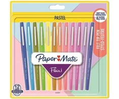 Tušinukų rinkinys piešimui PaperMate Flair Pastel 12 (0,7mm) - 2137277