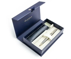 Waterman Hémisphère Steel GT Tušinukas ir dėklas dovanų dėžutėje