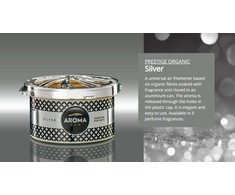 Aroma Car Aroma Prestige Organic Sidabrinis oro gaiviklis 40g skardinė