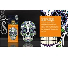 Stilingas oro gaiviklis "Kaukolė" Aroma Dia De Los Muertos Gold Twilight