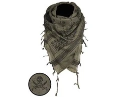 Kepurė Mil-Tec Skara "SHEMAGH" SKULL, OLIV/JUODA