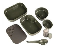 Mil-Tec WILDO® Camp-A-Box® valgymo indų ir stalo įrankių rinkinys