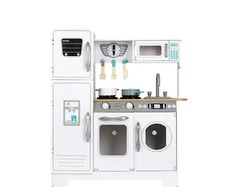 Didžiulė balta medinė virtuvė vaikams "Ecotoys