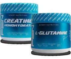 Fen Sport Nutrition FEN Creatine pure 300g + FEN L-Glutamine pure 300g.