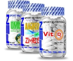 Fen Sport Nutrition FEN Omega 3+ FEN Vit D + FEN ZMB6, 3 x 120 kaps, (Vitaminų, mineralų rinkinys)