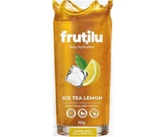 Frutilu becukris gėrimas šaltos citrinų arbatos skonio