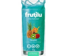Frutilu becukris gėrimas tropinių vaisių skonio