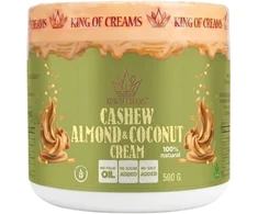 King of Creams Anakardžių ir migdolų kremas su kokoso drožlėmis (500g)