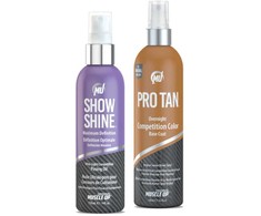 Pro Tan Overnight Competition Color + Pro Tan Show Shine® Ultra-Light Posing Oil