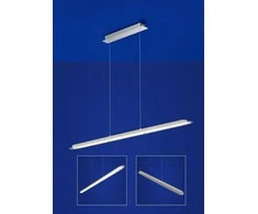 LED pakabinamas šviestuvas, matinio nikelio/chromo su šviesia mediena