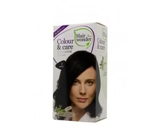 Hair Wonder Hairwonder Colour &amp; Care ilgalaikiai plaukų dažai be amoniako spalva juoda 1
