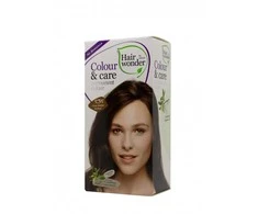 Hair Wonder Hairwonder Colour &amp; Care ilgalaikiai plaukų dažai be amoniako spalva šokolado ruda 5.35