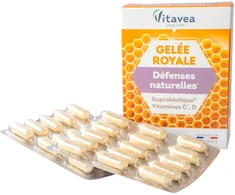 VITAVEA Bičių pienelis, Suprabiotique®, vitaminai C ir D, 30 augalinės kilmės kapsulių