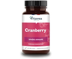 VITAVEA Cranberry 37,5 mg PAC šlapinimosi patogumui, 45 augalinės kilmės kapsulės