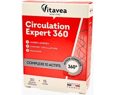 VITAVEA Expert circulation 360°, 30 augalinės kilmės kapsulių