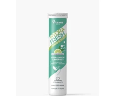 Vitavea HYDRAFRESH be cukraus citrinų-verbenų skonio, 20 tirpstančių tablečių