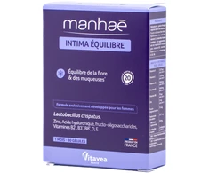 Vitavea Manhaé Intima Equilibre makšties mikrofloros ir gleivinės balansui, 30 augalinės kilmės kapsulių
