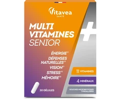 Vitavea Multivitaminai senjorams, 30 augalinės kilmės kapsulių.