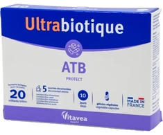 Vitavea Ultrabiotique ATB PROTECT gyvosios bakterijos vartojantiems antibiotikus, 10 augalinės kilmės kapsulių