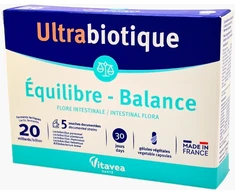 VITAVEA Ultrabiotique Balance žarnyno floros pusiausvyrai, 30 augalinės kilmės kapsulių