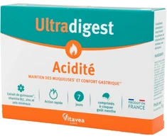 VITAVEA Ultradigest skrandžio rūgštingumui mažinti, 14 kramtomų tablečių