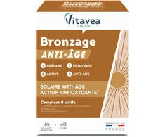 VITAVEA Bronzage Anti-age, 40 augalinės kilmės kapsulių