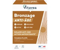 VITAVEA Bronzage Anti-age, 40 augalinės kilmės kapsulių