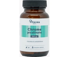 VITAVEA Chromo pikolinatas, 45 augalinės kilmės kapsulės