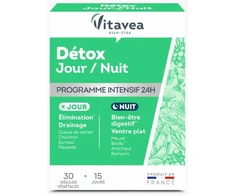 VITAVEA Detox Day/Night detoksikacijai, 30 augalinės kilmės kapsulių