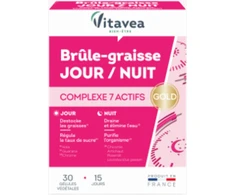 VITAVEA Fat Burner Day/ Night riebalų degintojas, 30 augalinės kilmės kapsulių